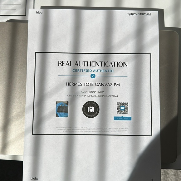 Hermes Tote Bag Black Canvas - Picture 4 of 4